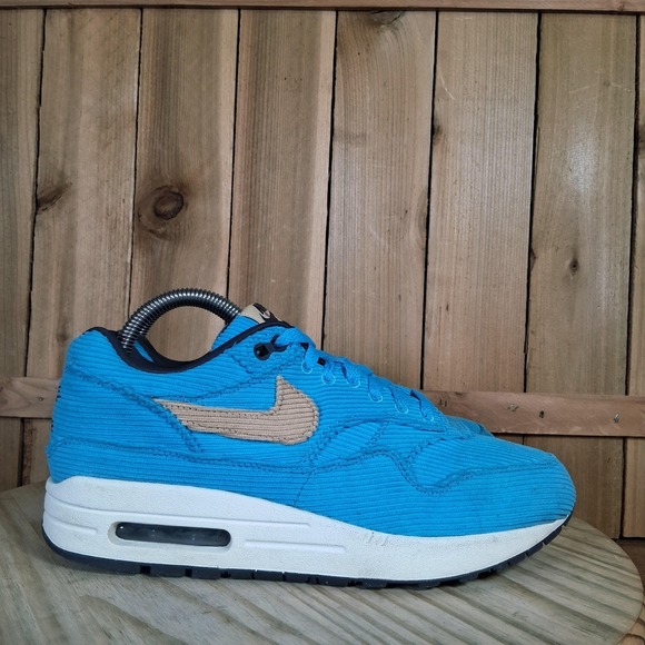 Nike Air Max 1 Corduroy Shoes Mens 7 Blue Running Athletic Sneakers FB8915-400